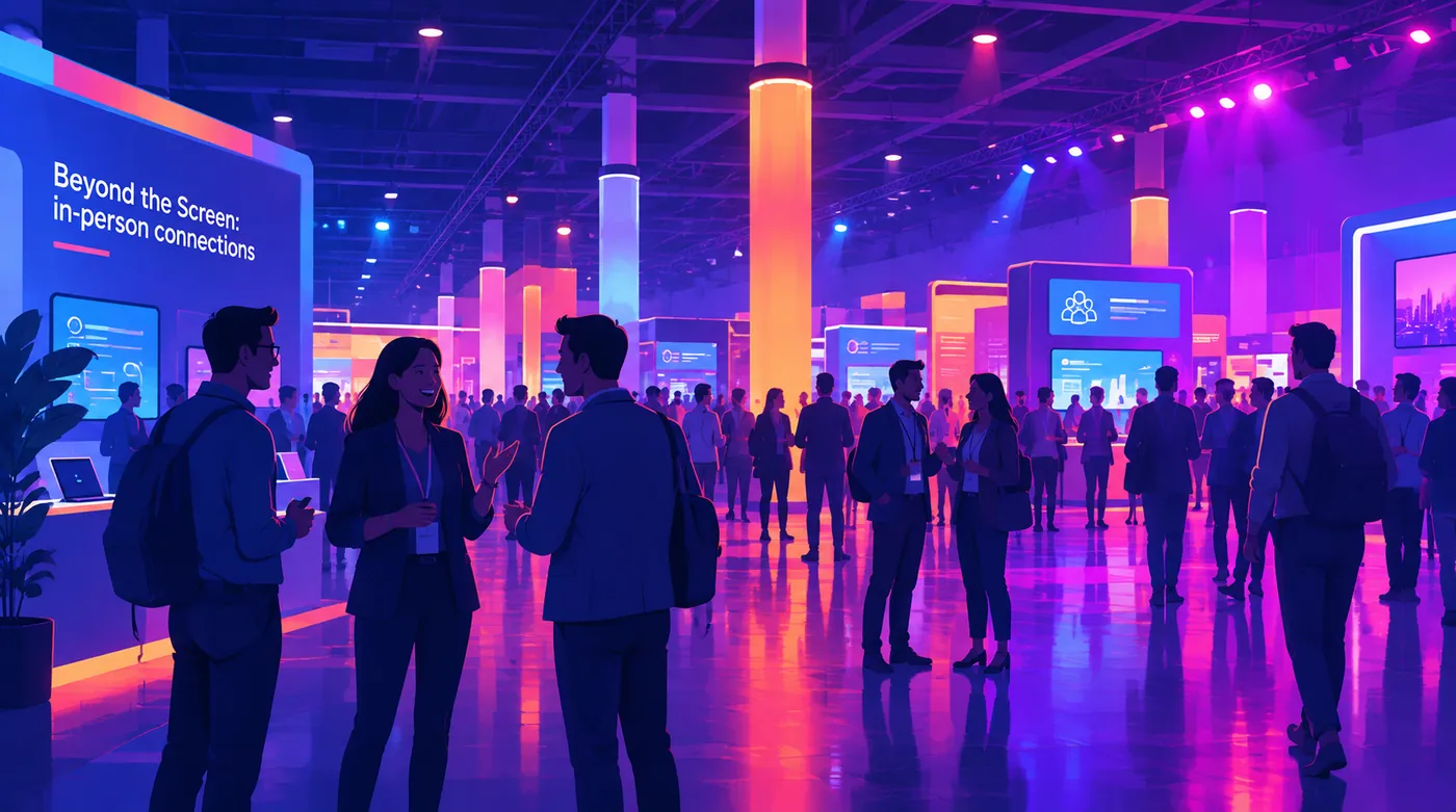 Networking at a business expo